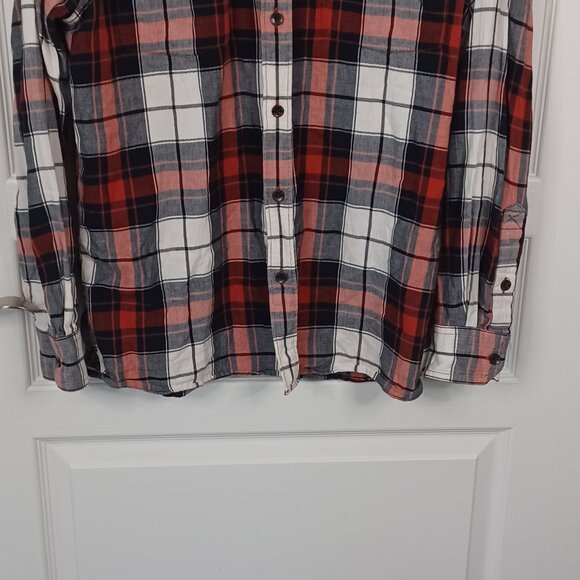 Woolrich Cotton Flannel Shirt Men's Medium Red Plaid Countryside Workwear - Picture 3 of 5